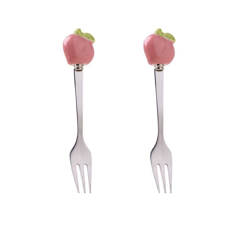 Guangshuhui 304 oțel inoxidabil furculiță de fructe pentru copii, stil simplu Instagram