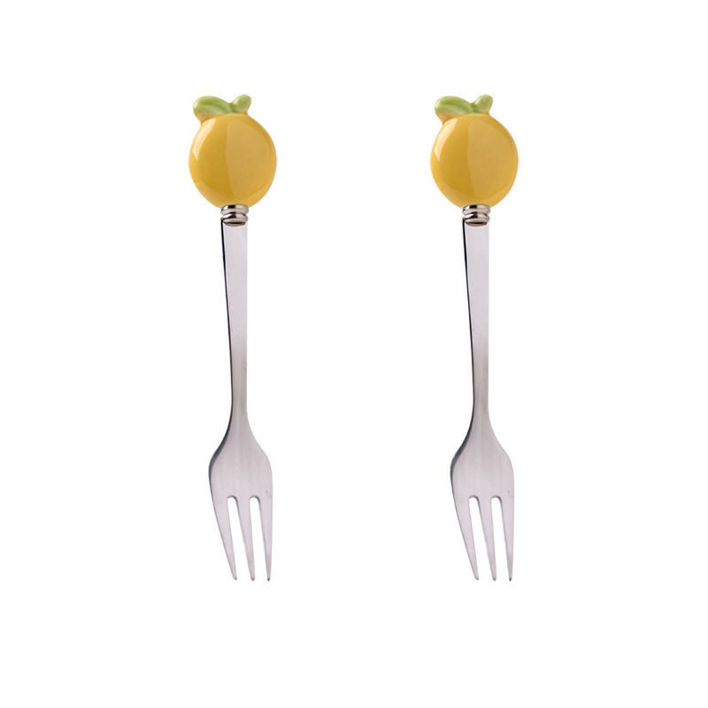 Guangshuhui 304 oțel inoxidabil furculiță de fructe pentru copii, stil simplu Instagram