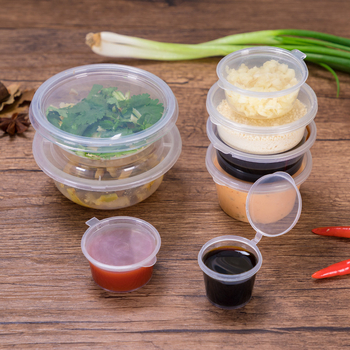 Jednokratna plastična šalica za umake, pogodna za sojin sos, ocat i dipove, kapacitet 27–200 ml