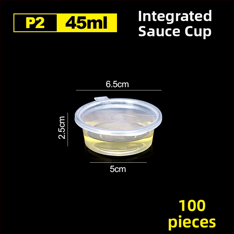 Jednokratna plastična šalica za umake, pogodna za sojin sos, ocat i dipove, kapacitet 27–200 ml