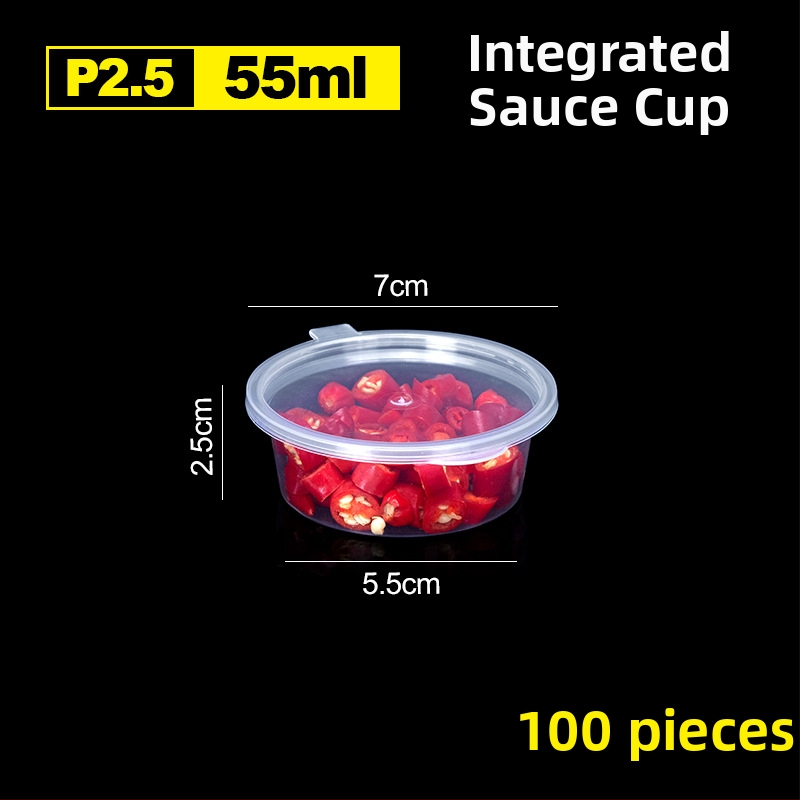 Jednokratna plastična šalica za umake, pogodna za sojin sos, ocat i dipove, kapacitet 27–200 ml