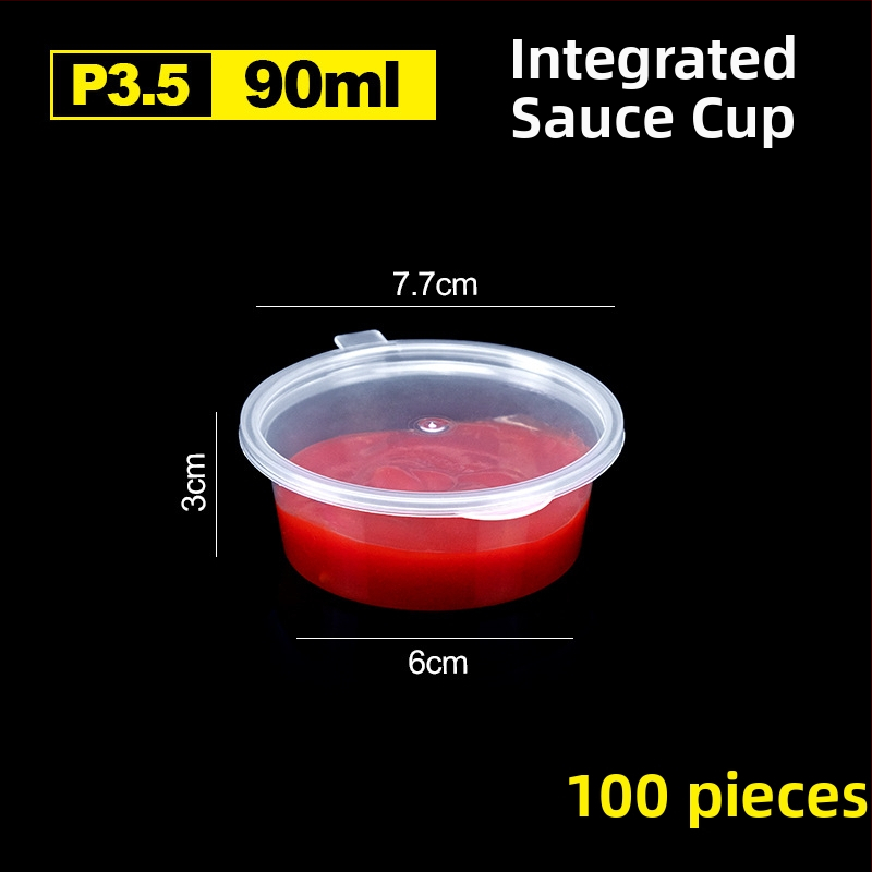 Jednokratna plastična šalica za umake, pogodna za sojin sos, ocat i dipove, kapacitet 27–200 ml