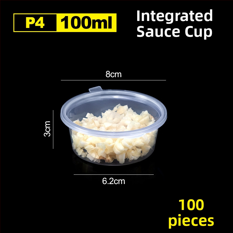 Jednokratna plastična šalica za umake, pogodna za sojin sos, ocat i dipove, kapacitet 27–200 ml