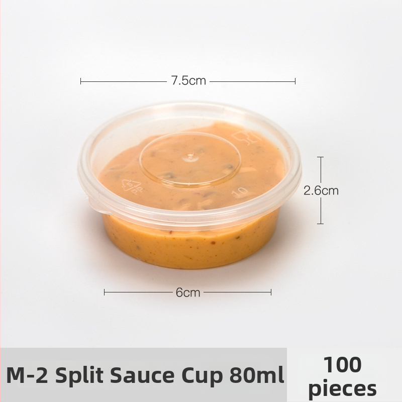 Jednokratna plastična šalica za umake, pogodna za sojin sos, ocat i dipove, kapacitet 27–200 ml