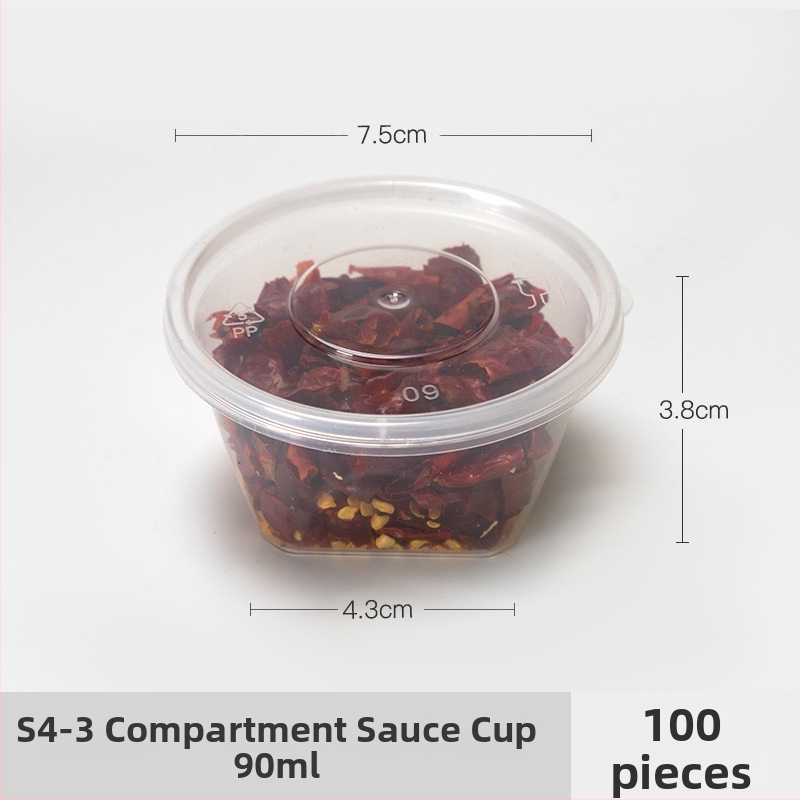 Jednokratna plastična šalica za umake, pogodna za sojin sos, ocat i dipove, kapacitet 27–200 ml