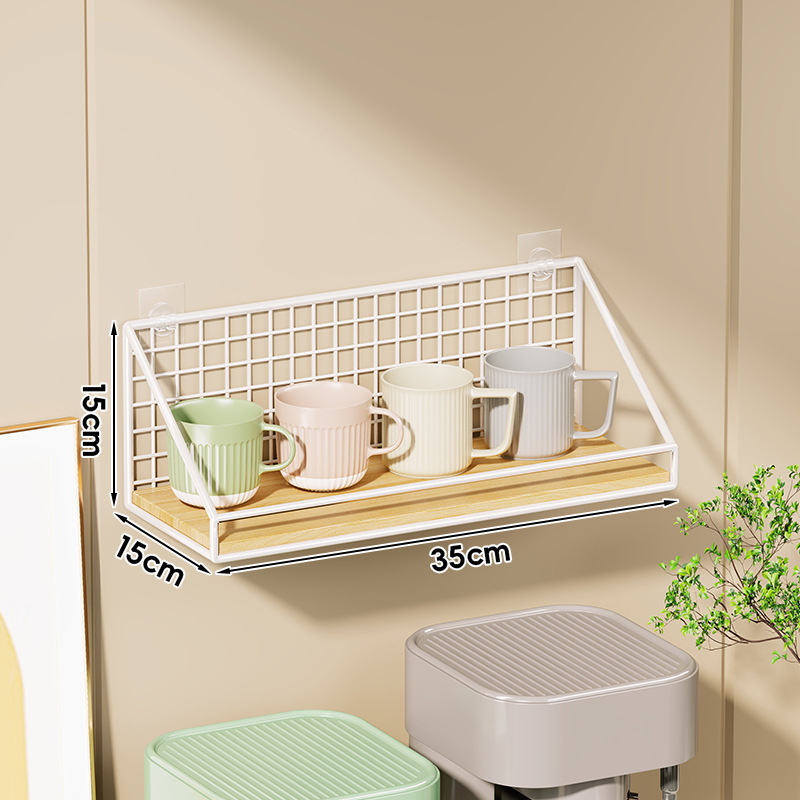 Fali pohártartó vasból és fából, modern minimalist stílus, luxus retro dizájn