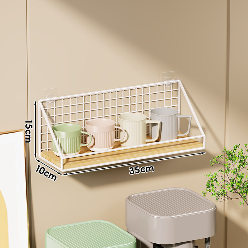 Fali pohártartó vasból és fából, modern minimalist stílus, luxus retro dizájn