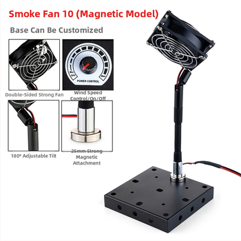 Професионална сваръчна станция със стойка за паялник, лупа, LED светлина, вентилатор за отвеждане на дима и магнитен ремонтен комплект