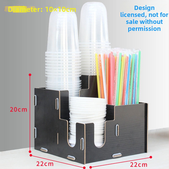 Fából készült pohártartó | Asztali rendező poharakhoz | Új kínai stílus | 2015 téli kiadás