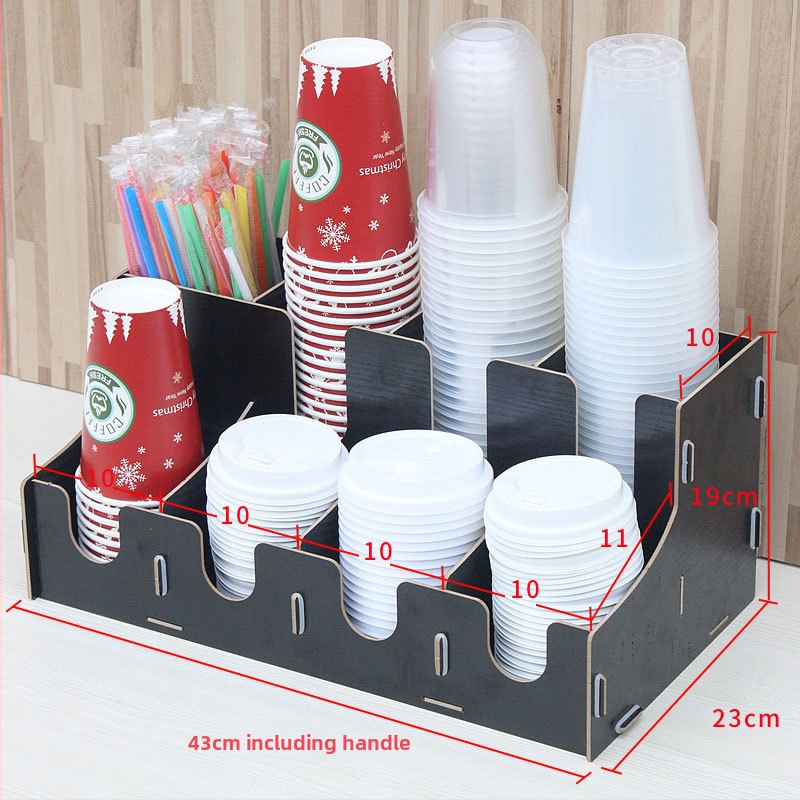 Fából készült pohártartó | Asztali rendező poharakhoz | Új kínai stílus | 2015 téli kiadás