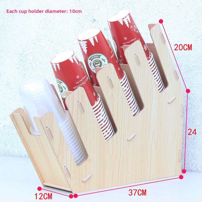 Fából készült pohártartó | Asztali rendező poharakhoz | Új kínai stílus | 2015 téli kiadás