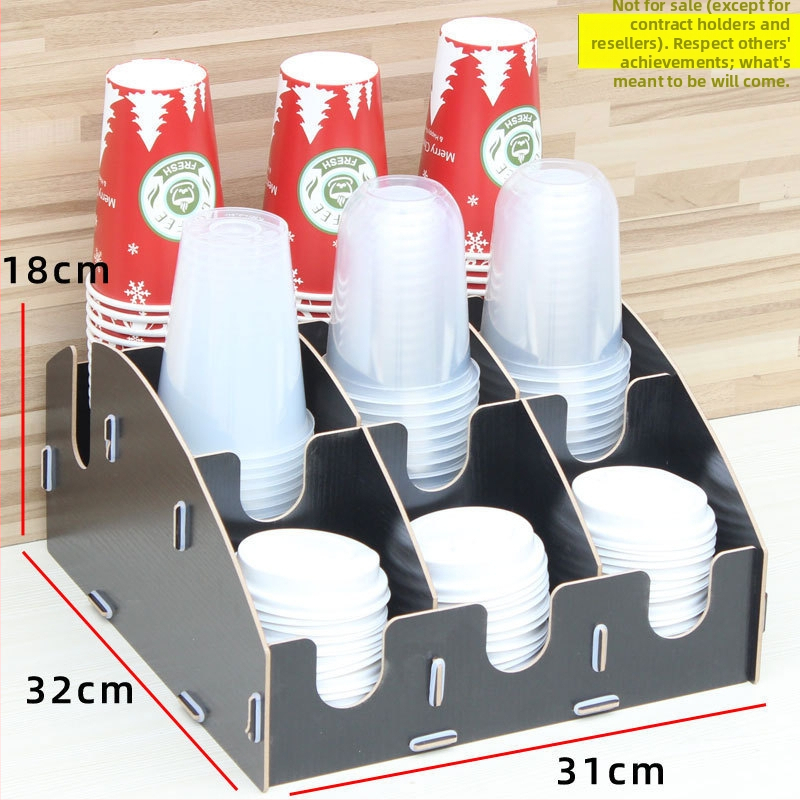 Fából készült pohártartó | Asztali rendező poharakhoz | Új kínai stílus | 2015 téli kiadás