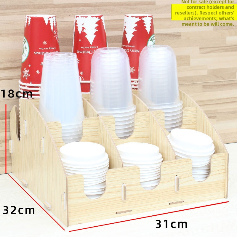 Fából készült pohártartó | Asztali rendező poharakhoz | Új kínai stílus | 2015 téli kiadás