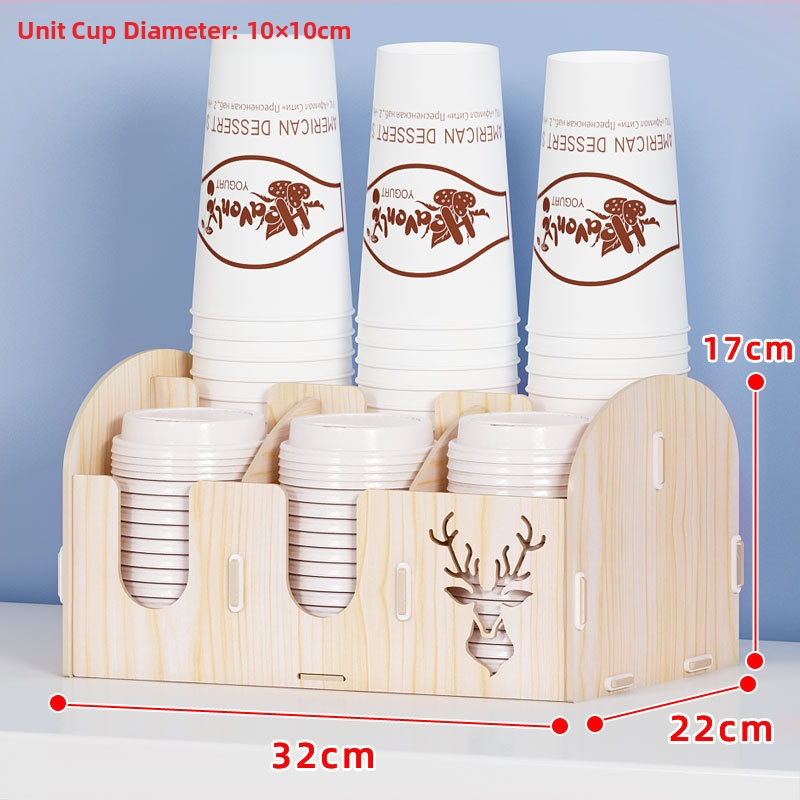 Fából készült pohártartó | Asztali rendező poharakhoz | Új kínai stílus | 2015 téli kiadás