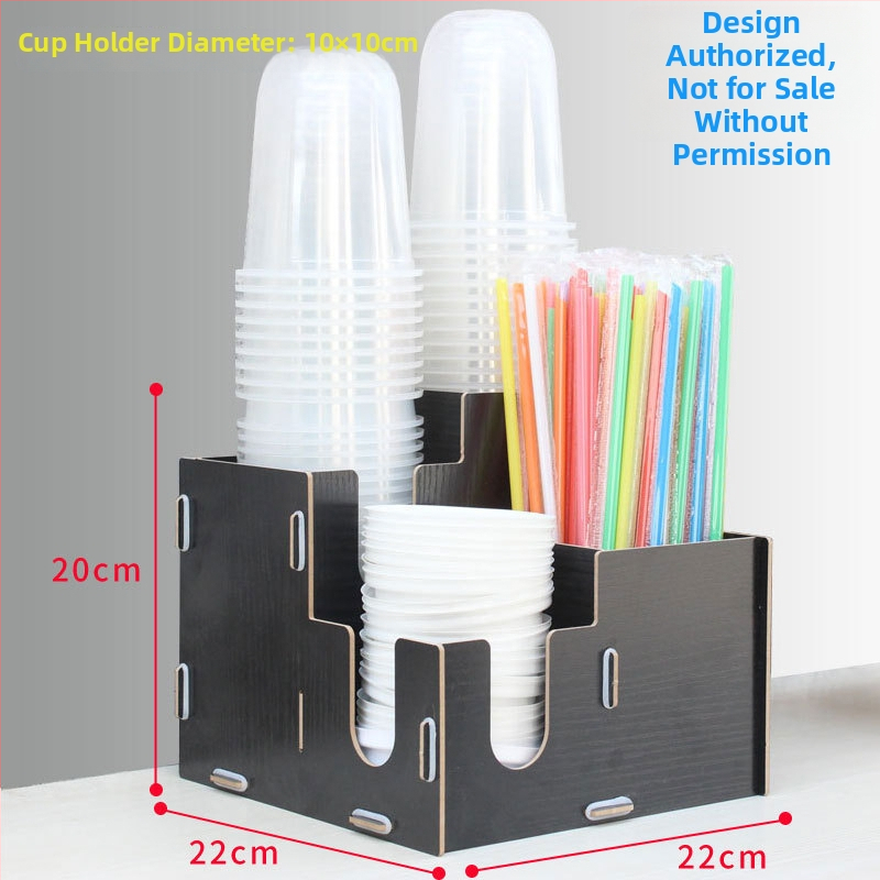 Fából készült pohártartó | Asztali rendező poharakhoz | Új kínai stílus | 2015 téli kiadás