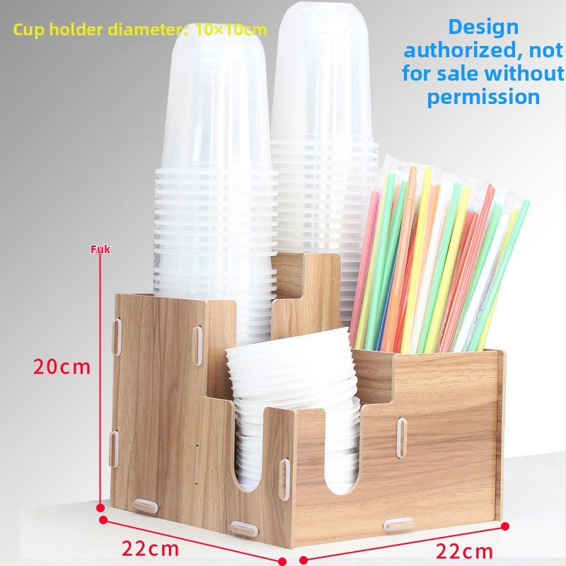 Fából készült pohártartó | Asztali rendező poharakhoz | Új kínai stílus | 2015 téli kiadás