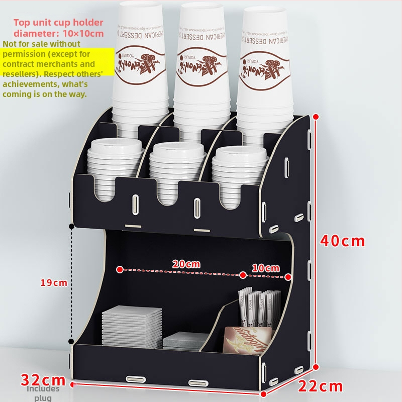 Fából készült pohártartó | Asztali rendező poharakhoz | Új kínai stílus | 2015 téli kiadás