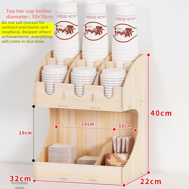 Fából készült pohártartó | Asztali rendező poharakhoz | Új kínai stílus | 2015 téli kiadás