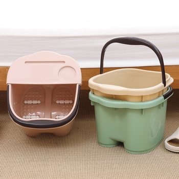 Домашна вана за крака с масажна функция — PP пластмаса, за възрастни, домашна употреба, релаксация и здраве