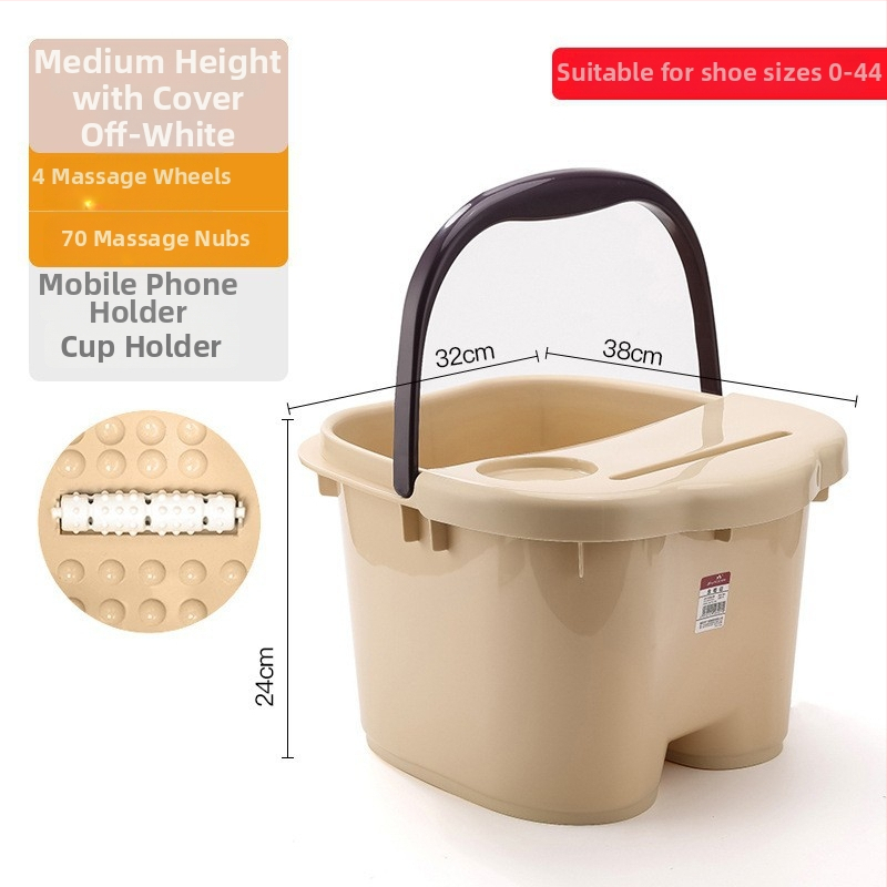 Домашна вана за крака с масажна функция — PP пластмаса, за възрастни, домашна употреба, релаксация и здраве