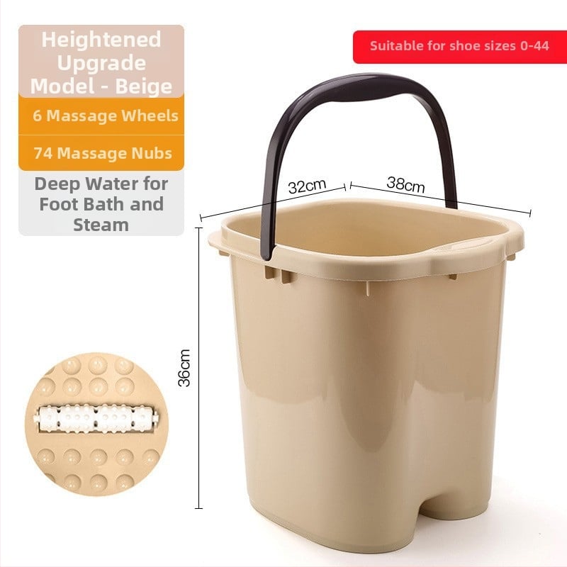 Домашна вана за крака с масажна функция — PP пластмаса, за възрастни, домашна употреба, релаксация и здраве
