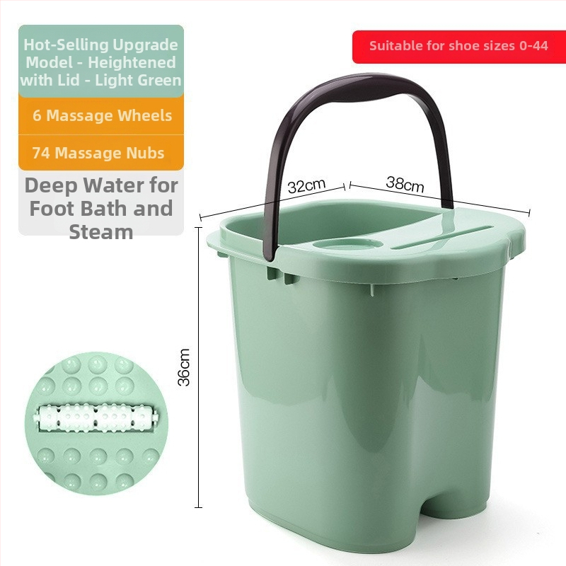 Домашна вана за крака с масажна функция — PP пластмаса, за възрастни, домашна употреба, релаксация и здраве