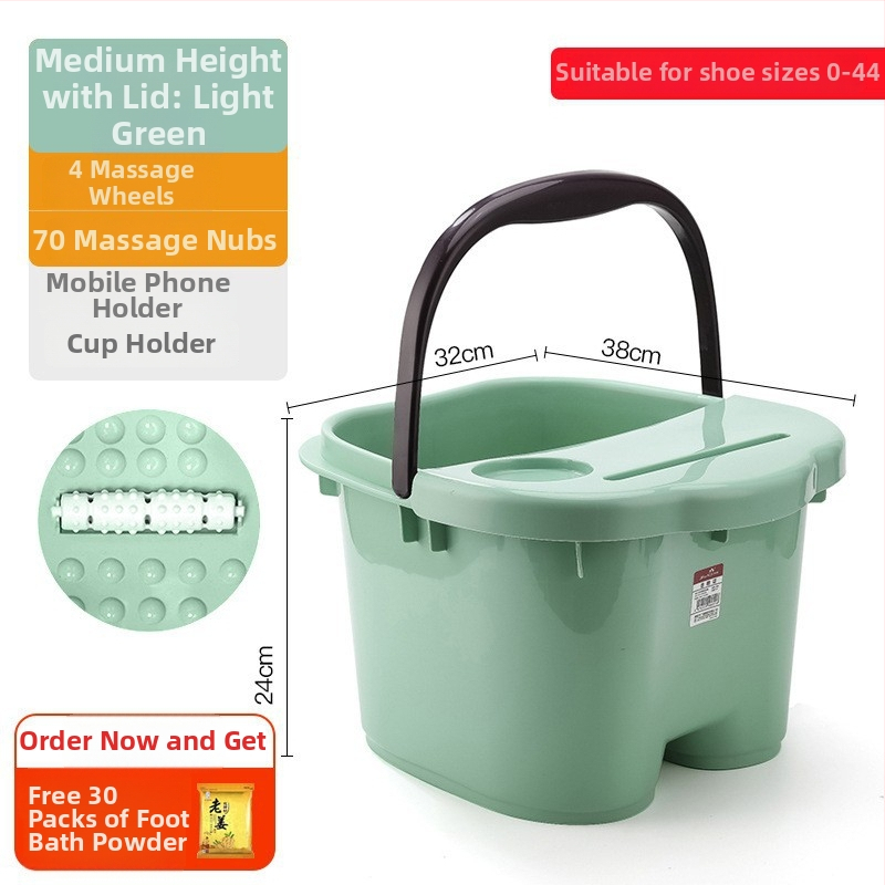 Домашна вана за крака с масажна функция — PP пластмаса, за възрастни, домашна употреба, релаксация и здраве