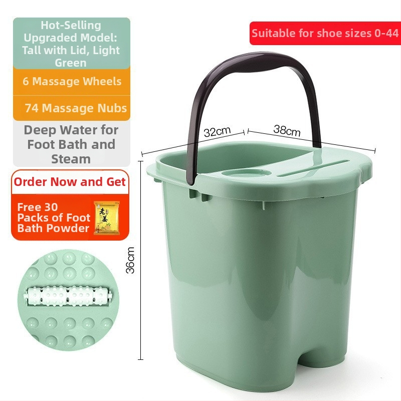 Домашна вана за крака с масажна функция — PP пластмаса, за възрастни, домашна употреба, релаксация и здраве