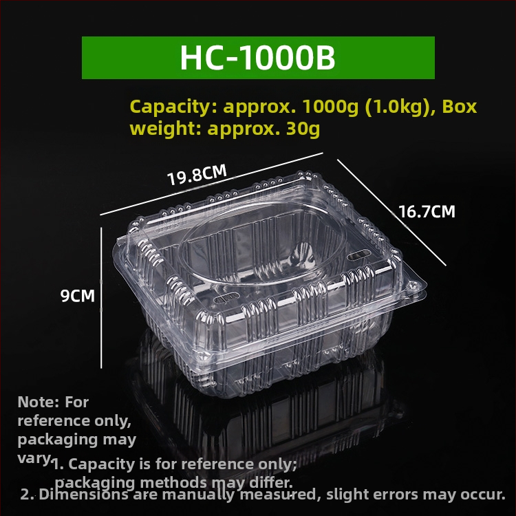 Jednokratna kutija za voće s prozirnim poklopcem za rezanje i pakiranje