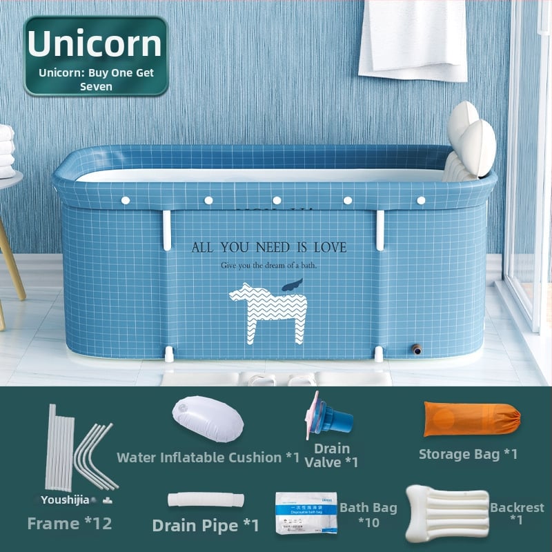 Разгъваема правоъгълна вана за възрастни | Материали: Oxford плат, PVC | Приложение: къпане | Марка: The Water Laughed | Стил: 32472678333