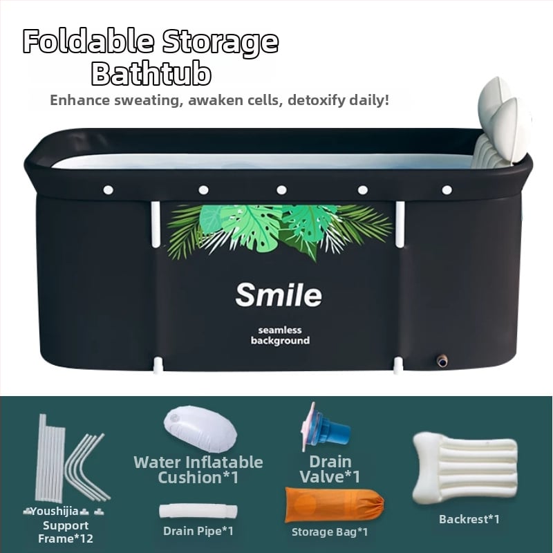 Разгъваема правоъгълна вана за възрастни | Материали: Oxford плат, PVC | Приложение: къпане | Марка: The Water Laughed | Стил: 32472678333