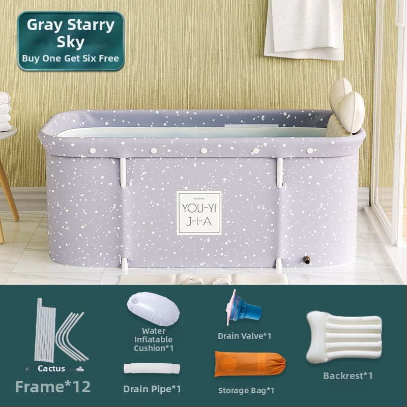 Разгъваема правоъгълна вана за възрастни | Материали: Oxford плат, PVC | Приложение: къпане | Марка: The Water Laughed | Стил: 32472678333