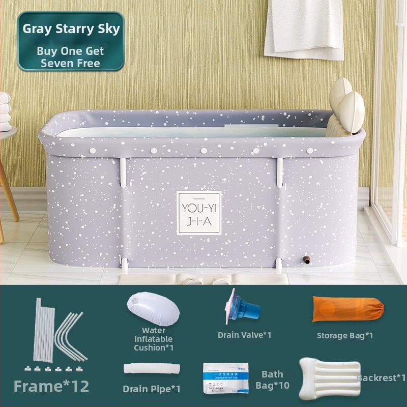 Разгъваема правоъгълна вана за възрастни | Материали: Oxford плат, PVC | Приложение: къпане | Марка: The Water Laughed | Стил: 32472678333