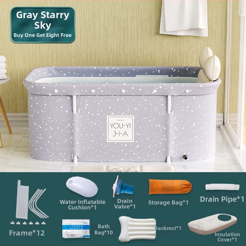 Разгъваема правоъгълна вана за възрастни | Материали: Oxford плат, PVC | Приложение: къпане | Марка: The Water Laughed | Стил: 32472678333