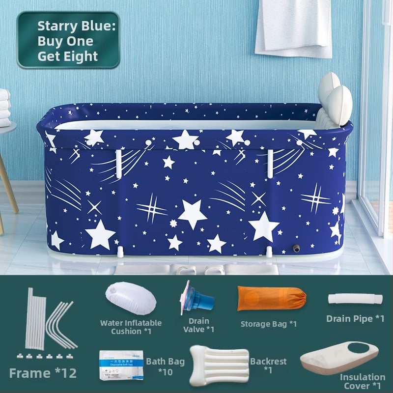 Разгъваема правоъгълна вана за възрастни | Материали: Oxford плат, PVC | Приложение: къпане | Марка: The Water Laughed | Стил: 32472678333