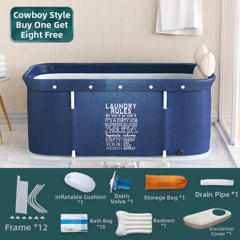 Разгъваема правоъгълна вана за възрастни | Материали: Oxford плат, PVC | Приложение: къпане | Марка: The Water Laughed | Стил: 32472678333