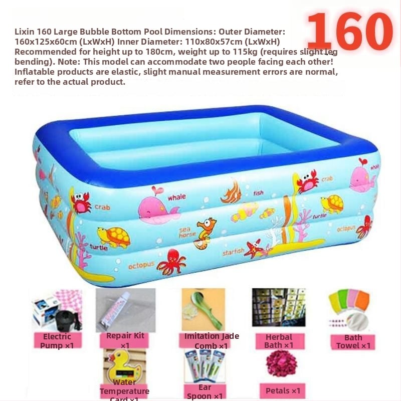 Надуваема вана, сгъваема, пластмасова, за деца, домашна употреба — Unique