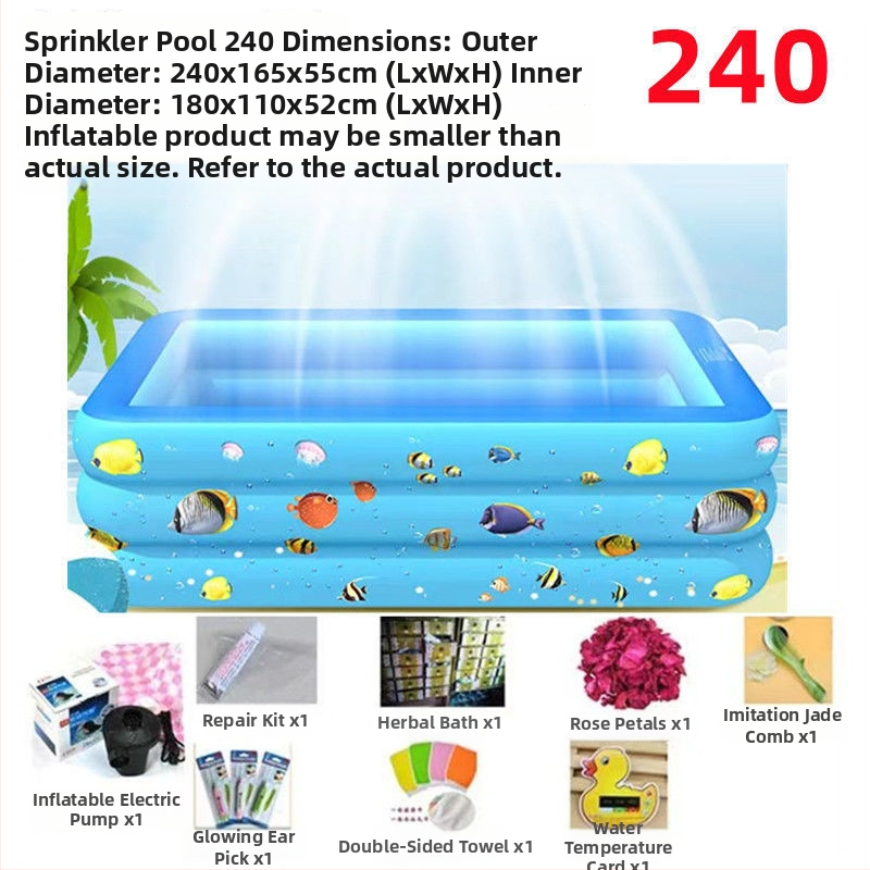 Надуваема вана, сгъваема, пластмасова, за деца, домашна употреба — Unique