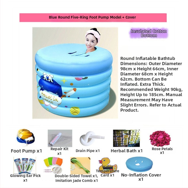 Надуваема вана, сгъваема, пластмасова, за деца, домашна употреба — Unique