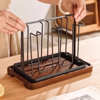 Rozsdamentes acél pohártartó - pohár tároló állvány, Új kínai stílus, 08888