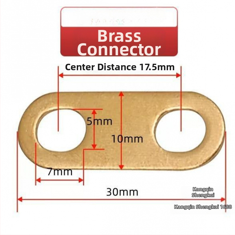 Месингов конектор с покритие от калай за свързване на батерия, нагревателна тръба и моторна електрическа връзка, кръстосано свързване и меден уплътнител (Артикул AS65465161, Тип: Друг, Марка: Друг)