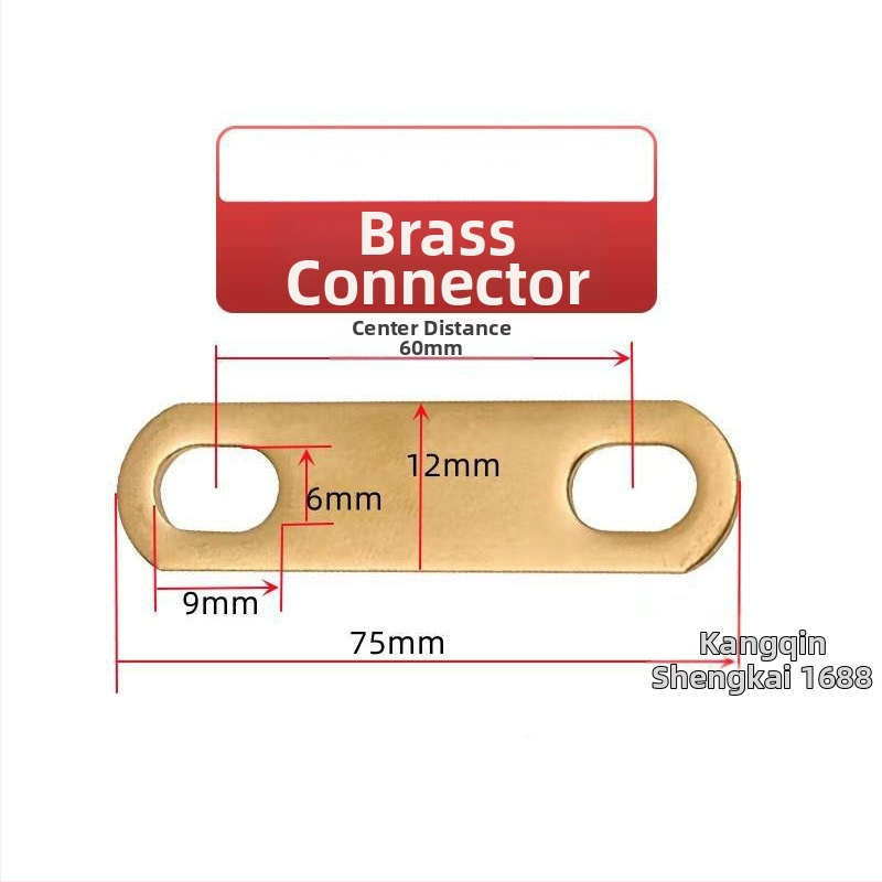Месингов конектор с покритие от калай за свързване на батерия, нагревателна тръба и моторна електрическа връзка, кръстосано свързване и меден уплътнител (Артикул AS65465161, Тип: Друг, Марка: Друг)