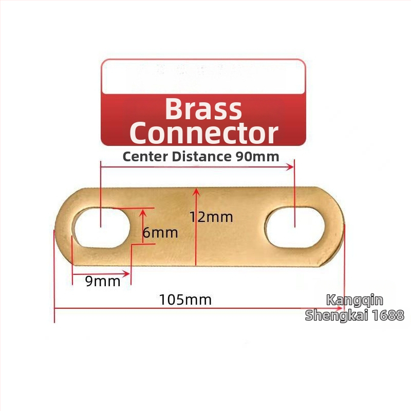 Месингов конектор с покритие от калай за свързване на батерия, нагревателна тръба и моторна електрическа връзка, кръстосано свързване и меден уплътнител (Артикул AS65465161, Тип: Друг, Марка: Друг)