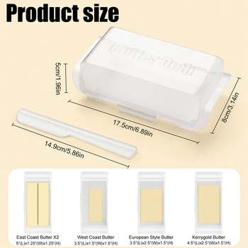 Кутия за масло и сирене с капак, правоъгълна за хладилник/фризер; марка Pindar; материал PP; печат на лого; персонализация