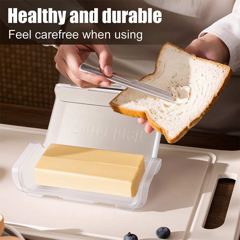 Кутия за масло и сирене с капак, правоъгълна за хладилник/фризер; марка Pindar; материал PP; печат на лого; персонализация