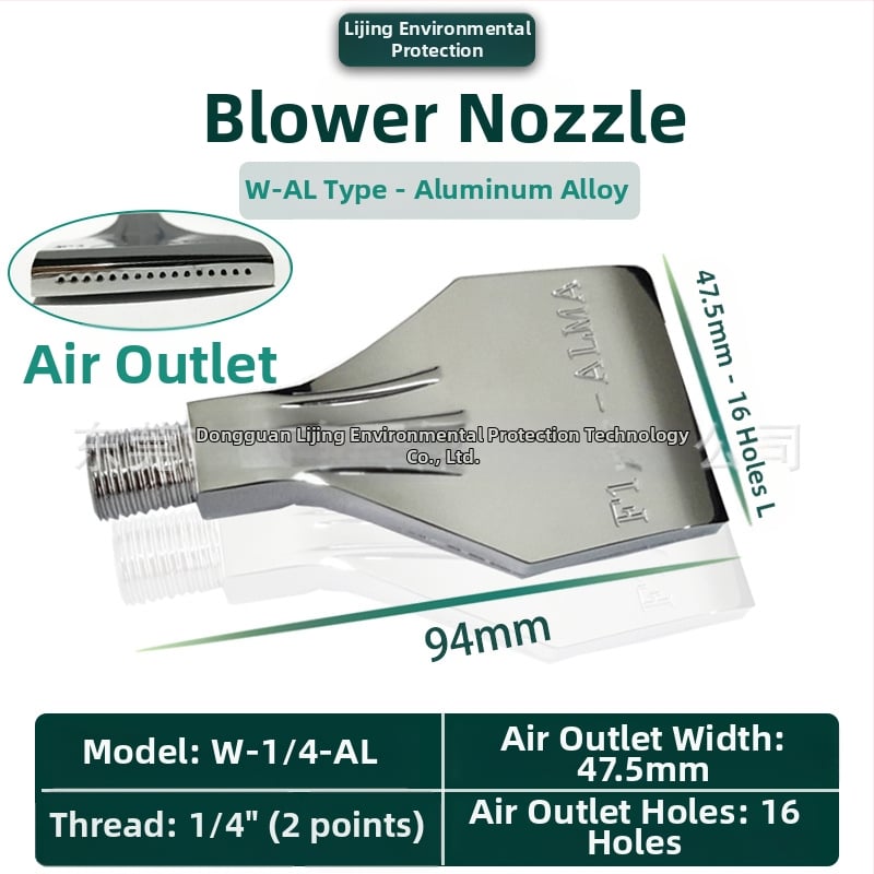 Στόμιο φυσητήρα από κράμα αλουμινίου για πλύσιμο μερών, στέγνωμα και ψύξη — μάρκα Lijing Environmental Protection