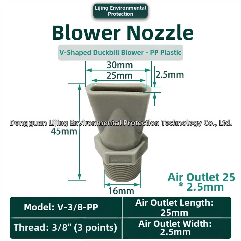 Στόμιο φυσητήρα από κράμα αλουμινίου για πλύσιμο μερών, στέγνωμα και ψύξη — μάρκα Lijing Environmental Protection