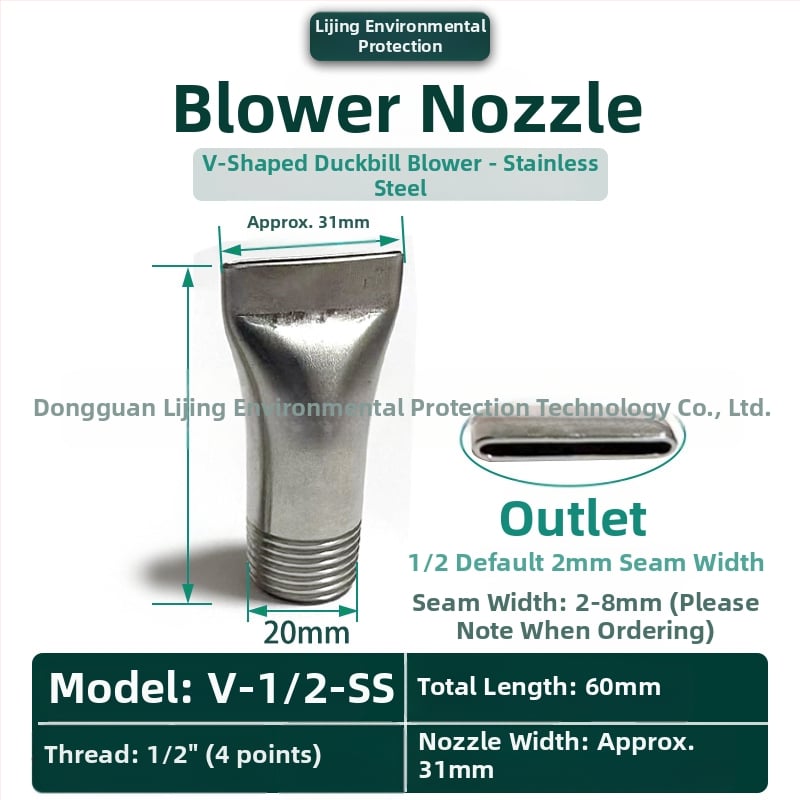Στόμιο φυσητήρα από κράμα αλουμινίου για πλύσιμο μερών, στέγνωμα και ψύξη — μάρκα Lijing Environmental Protection