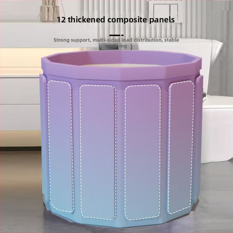 Skladacia vaňa pre dospelých — vodotesná tkanina + PVC konštrukcia; úplné ponorenie s bublinami