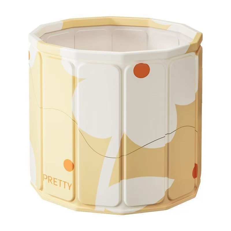 Сгъваема кофа за вана за възрастни — водоустойчива тъкан + PVC конструкция; пълно потапяне с балончета